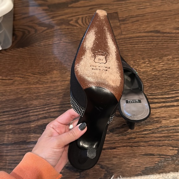 Stuart Weitzman Rhinestone Slide Heels - Picture 4 of 12